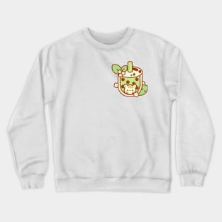 Green Matcha Boba Tea Crewneck Sweatshirt